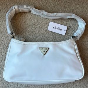 Brand new white Guess purse